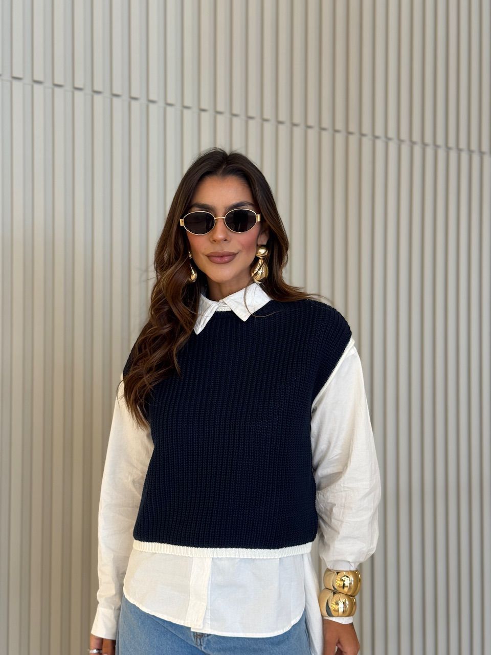 COLETE ROBERTA TRICOT MARINHO - 0075860055 - CAROLLA FERRARO