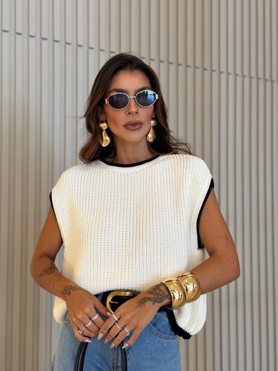 COLETE ROBERTA TRICOT OFF - 0075860048 - CAROLLA FERRARO