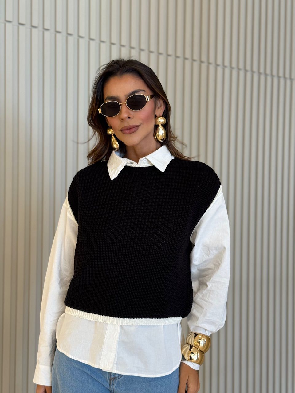 COLETE ROBERTA TRICOT PRETO - 0075860032 - CAROLLA FERRARO