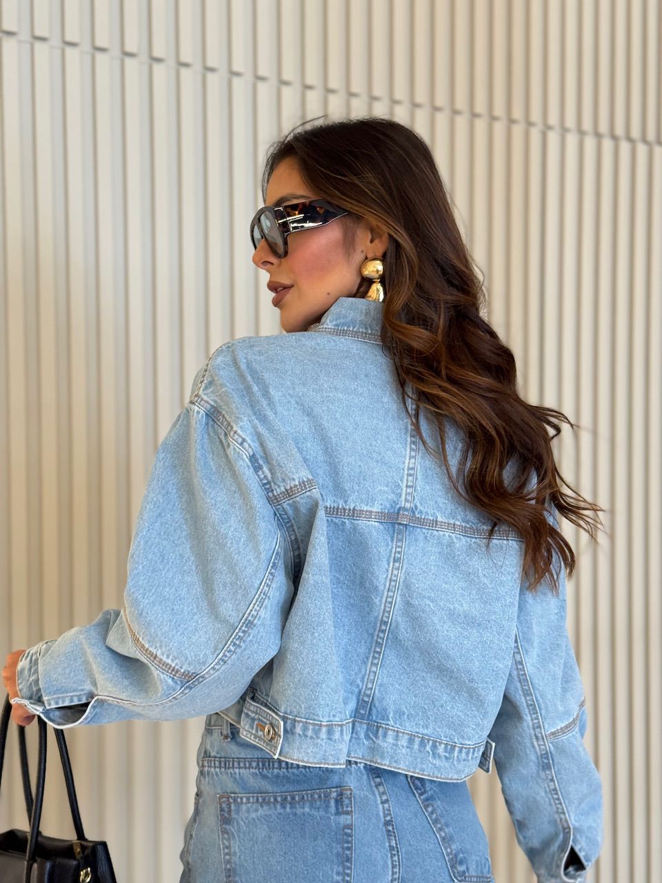 JAQUETA IVETE OVER JEANS CLARO