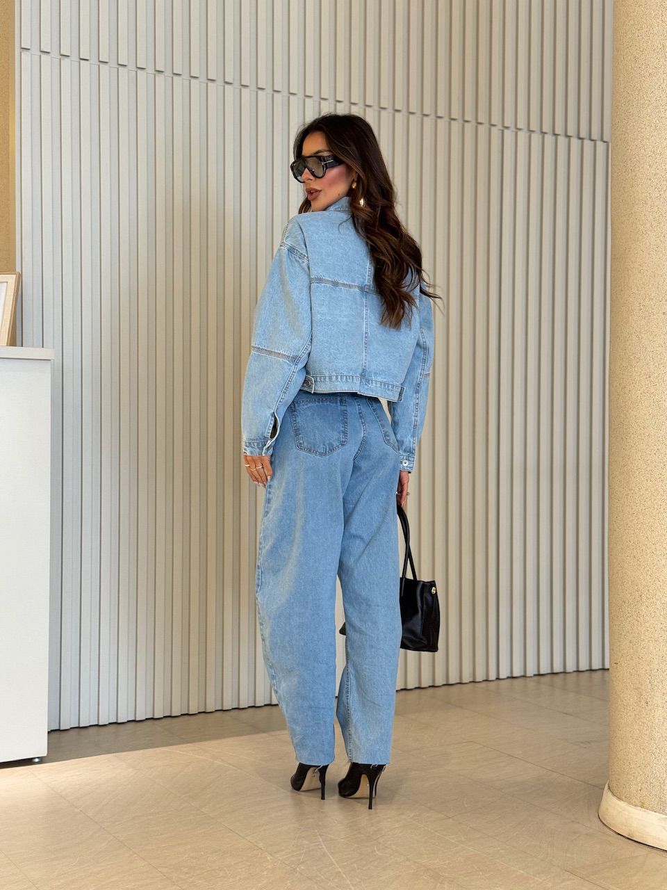 JAQUETA IVETE OVER JEANS CLARO