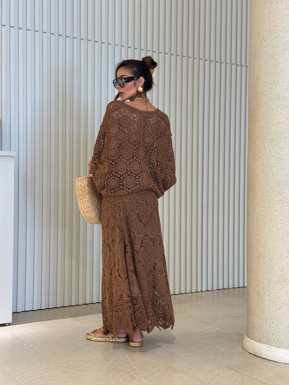 SAIA SERENA CROCHÊ MARROM