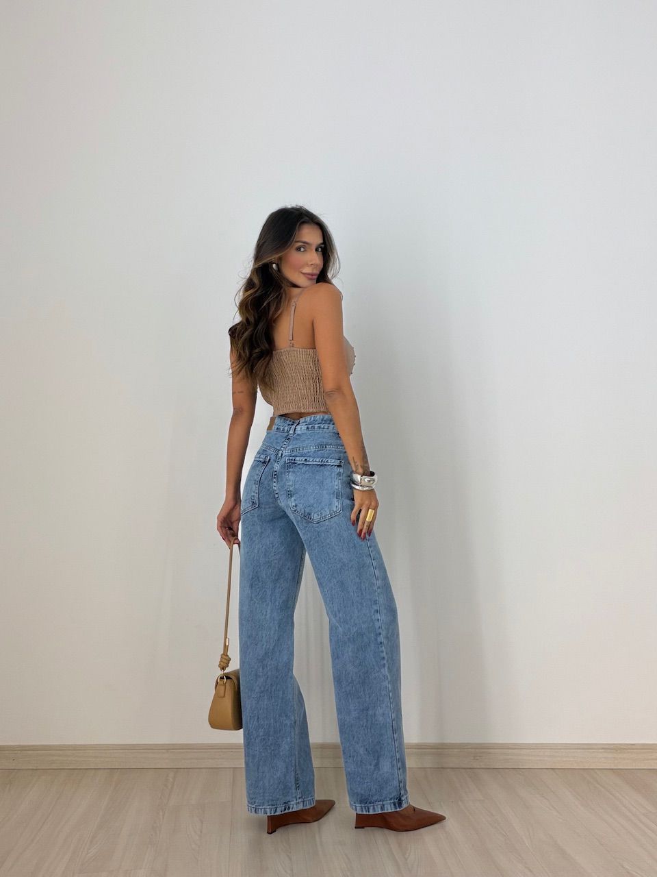 CROPPED BELLA COURO FAKE NUDE