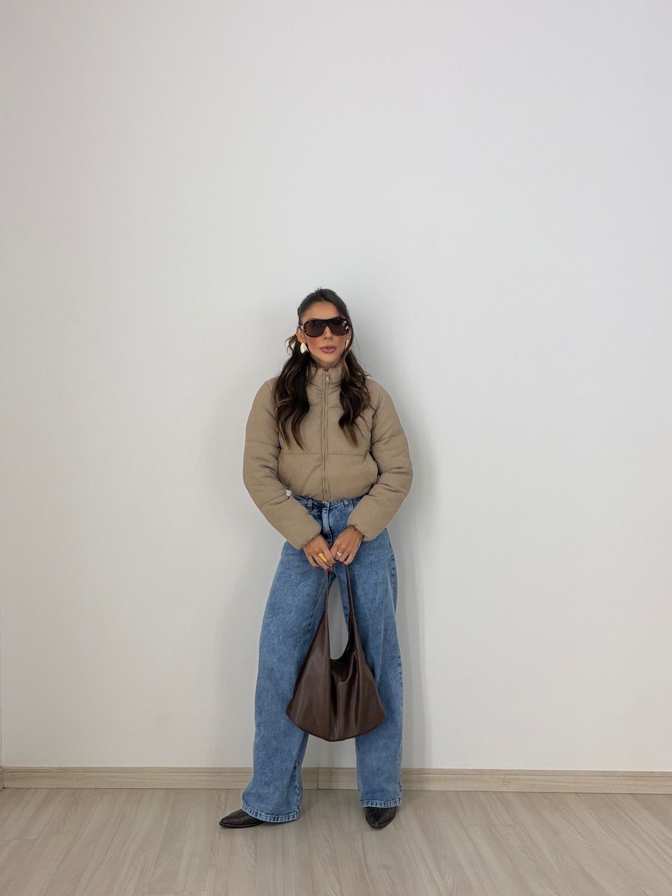 PUFFER LINETE CANELADA NUDE