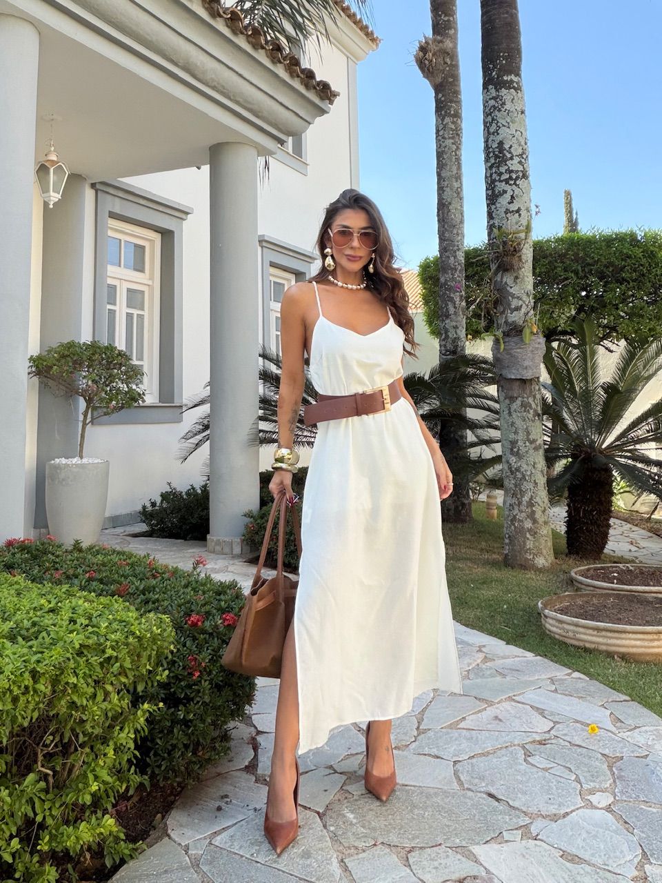 VESTIDO ELISE MIDI OFF - 0077940048 - CAROLLA FERRARO