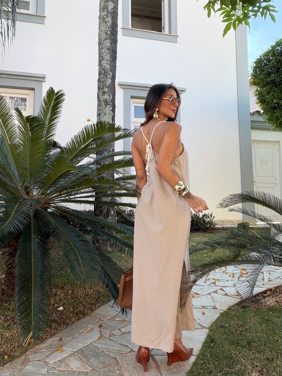 VESTIDO ELISE MIDI NUDE