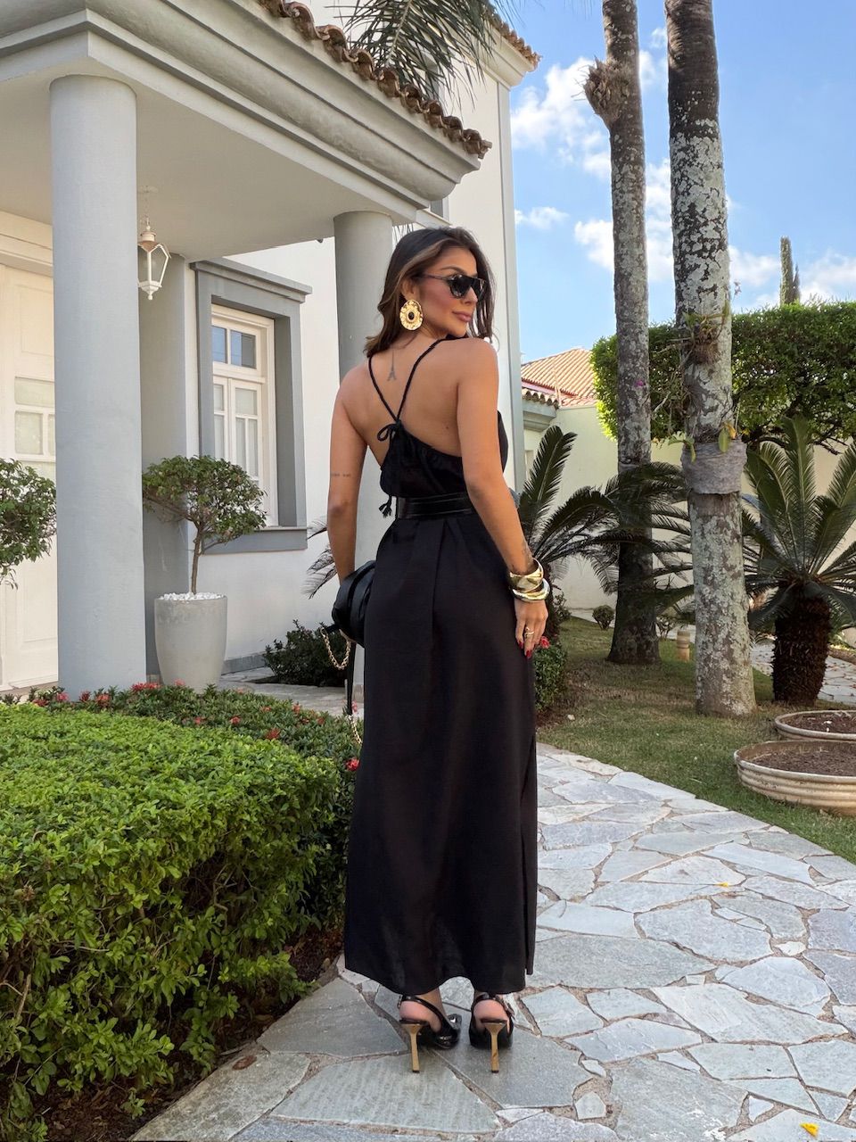 VESTIDO ELISE MIDI PRETO