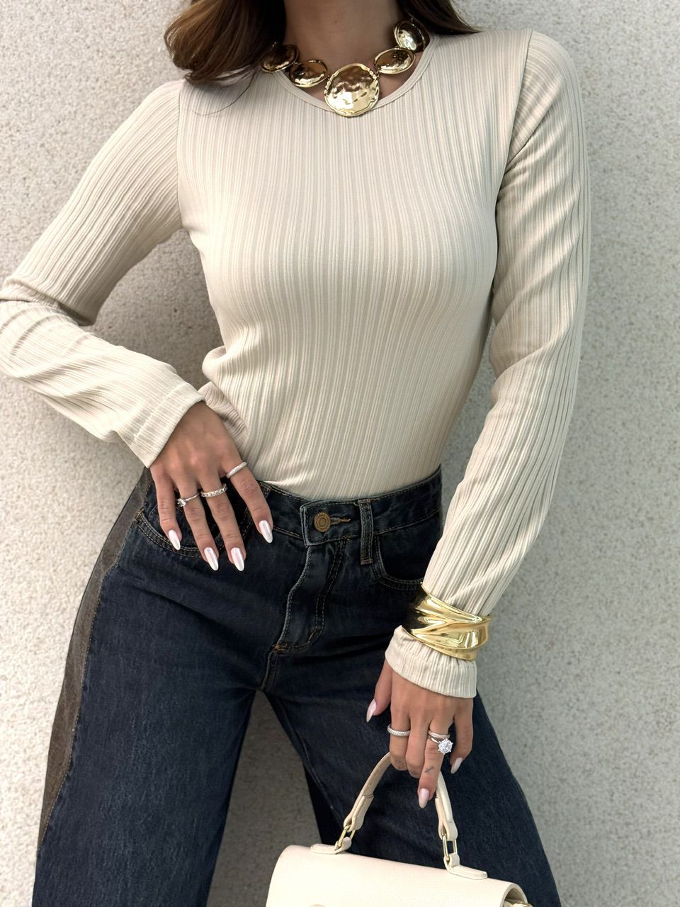 BLUSA SIMONE TÉRMICA AREIA