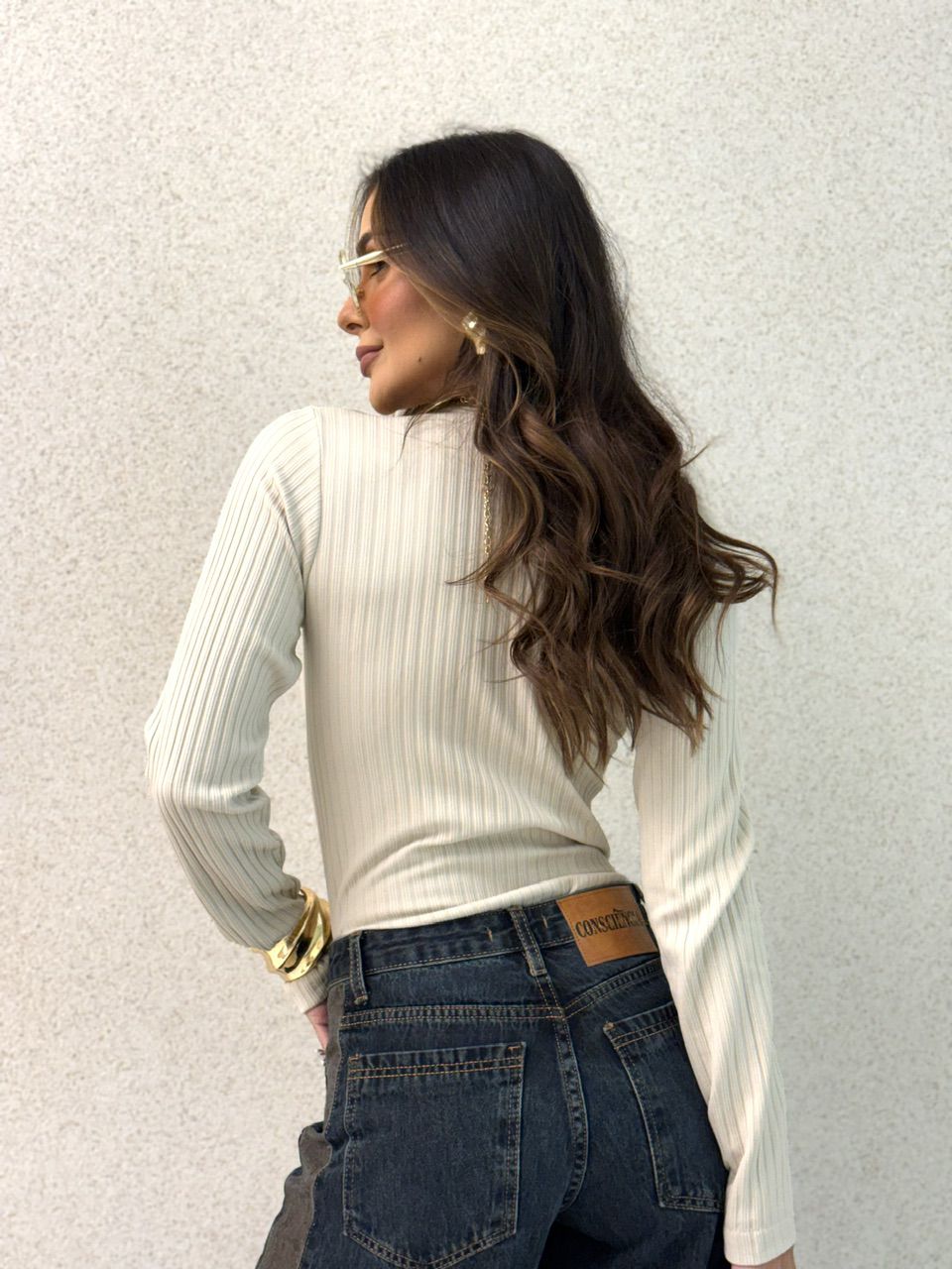 BLUSA SIMONE TÉRMICA AREIA