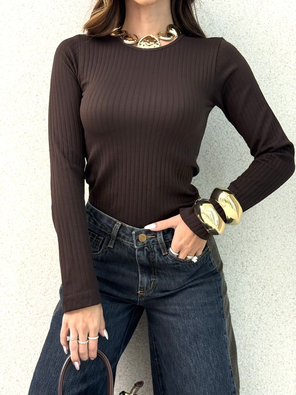 BLUSA SIMONE TÉRMICA CAFÉ