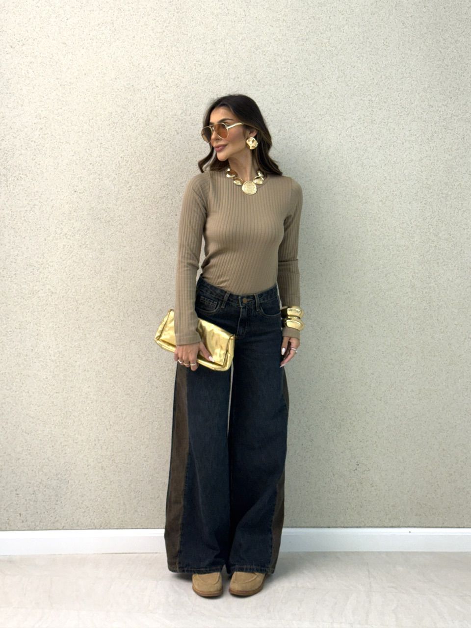 BLUSA SIMONE TÉRMICA CAQUI