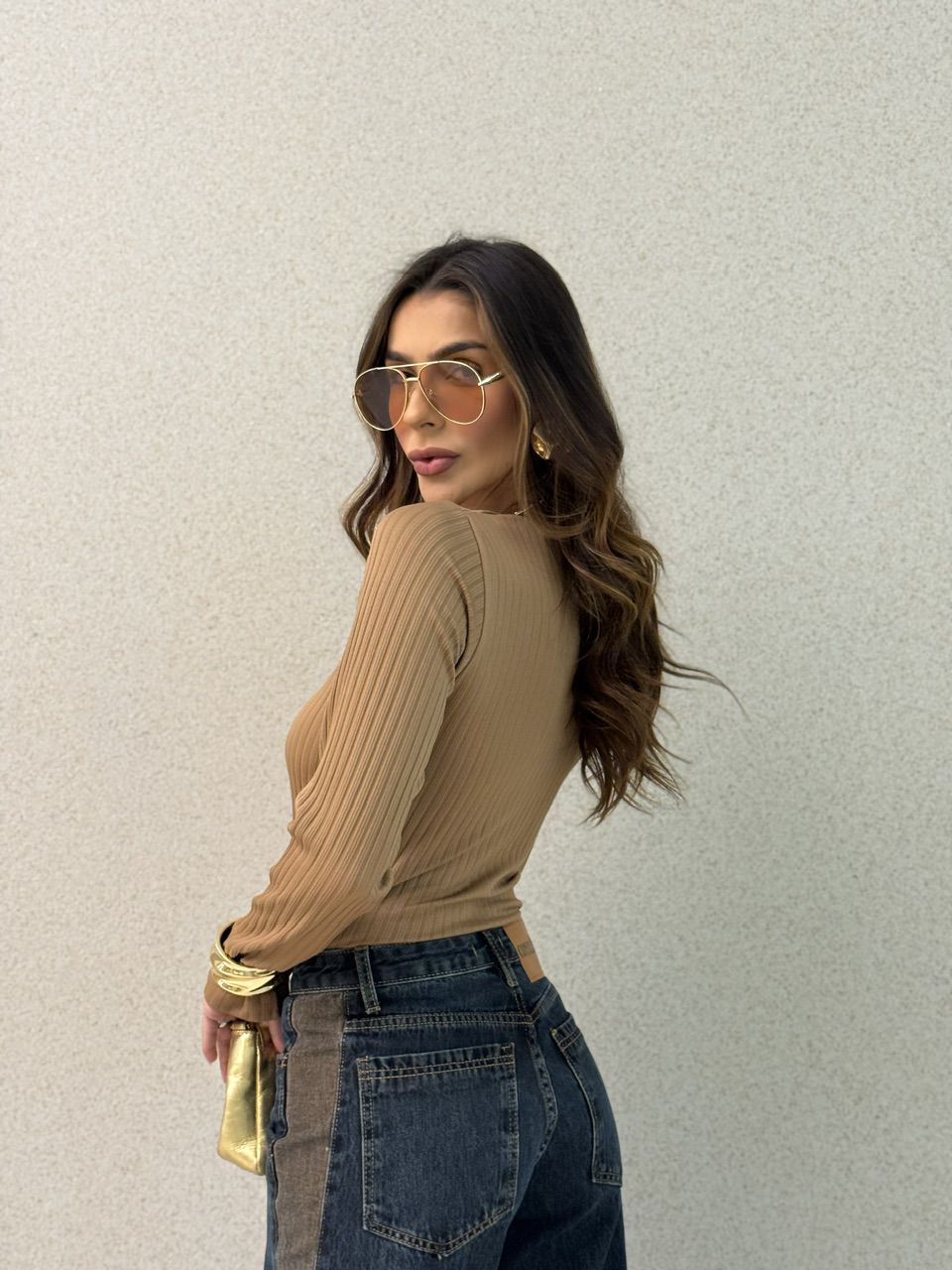 BLUSA SIMONE TÉRMICA CARAMELO