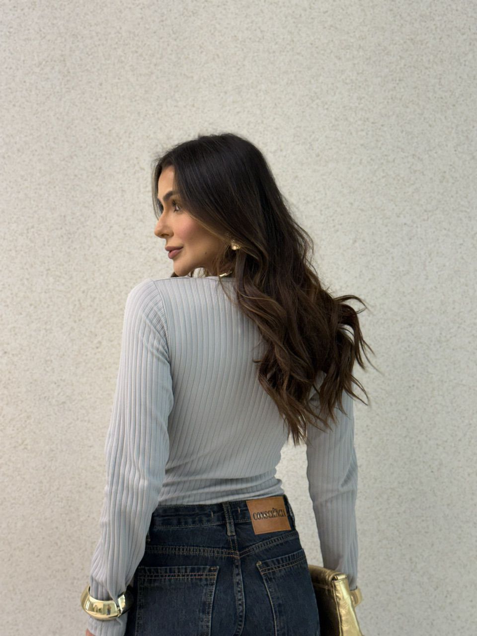 BLUSA SIMONE TÉRMICA CINZA