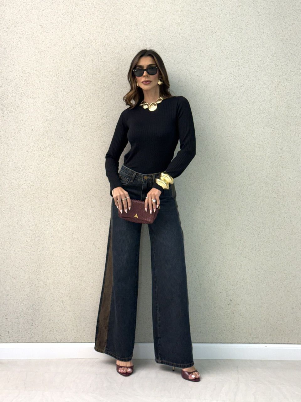 BLUSA SIMONE TÉRMICA PRETA