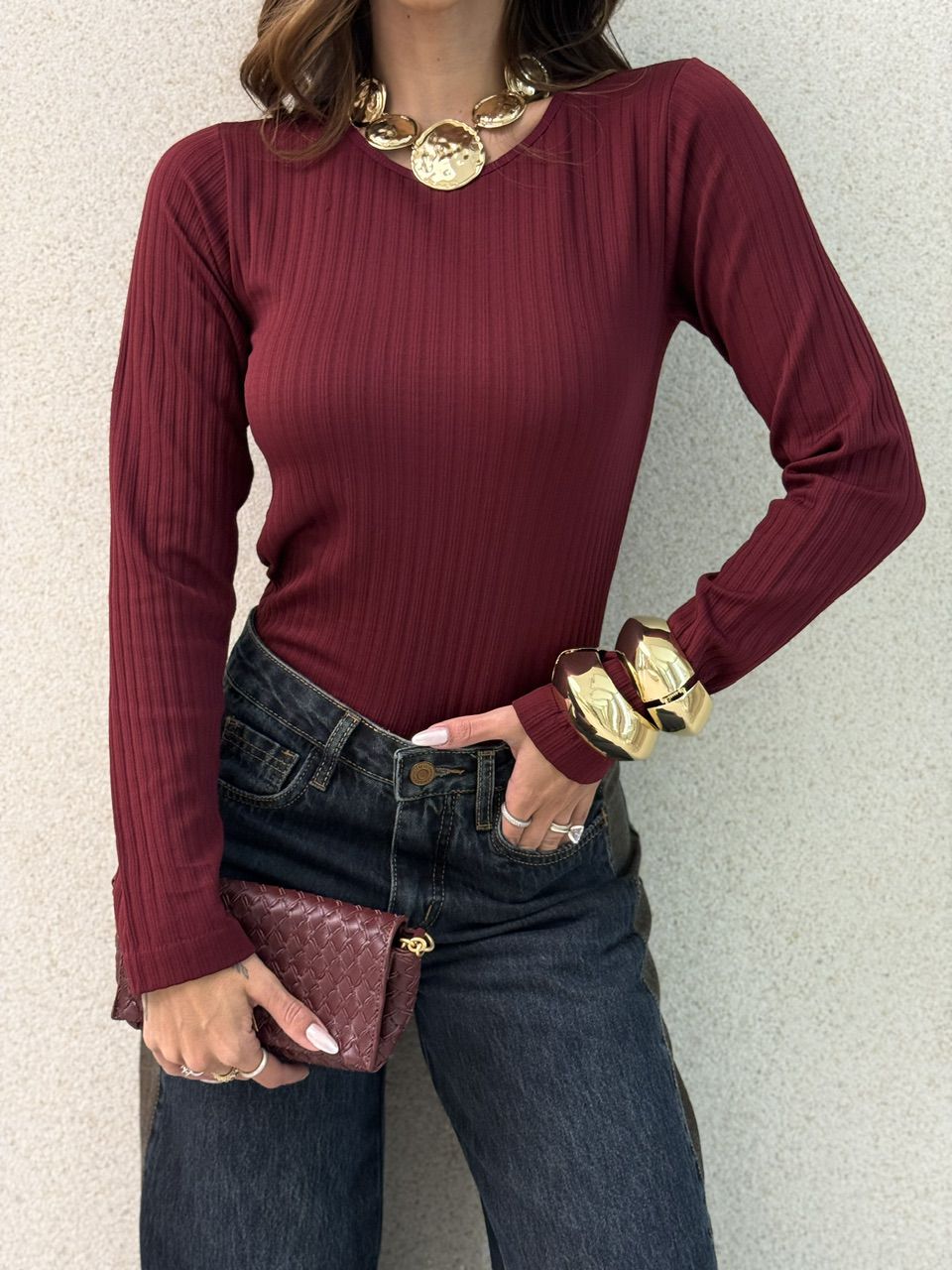 BLUSA SIMONE TÉRMICA VINHO