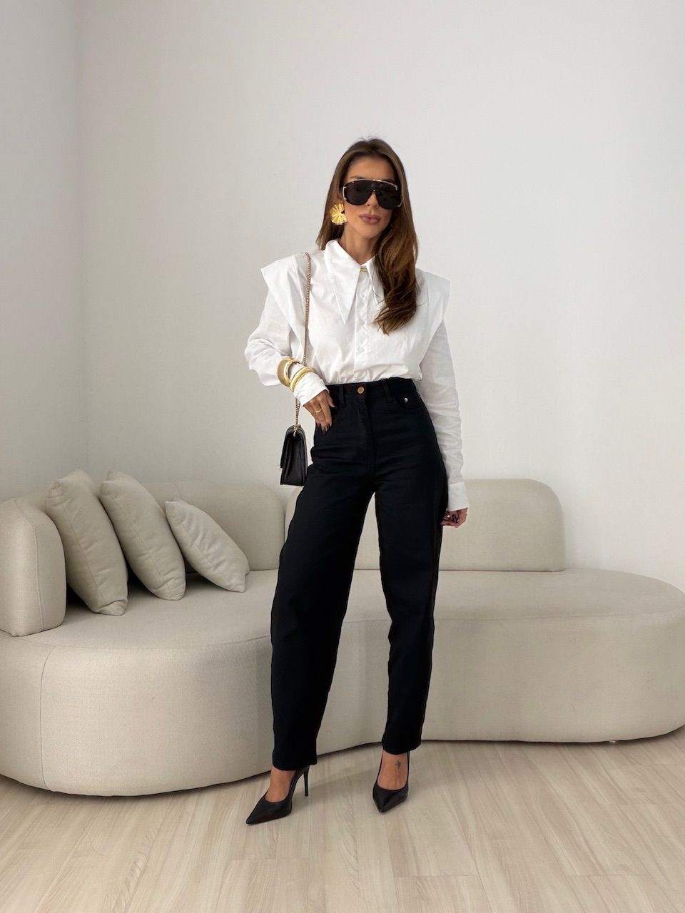 CALÇA GISELE BALLOON PRETA