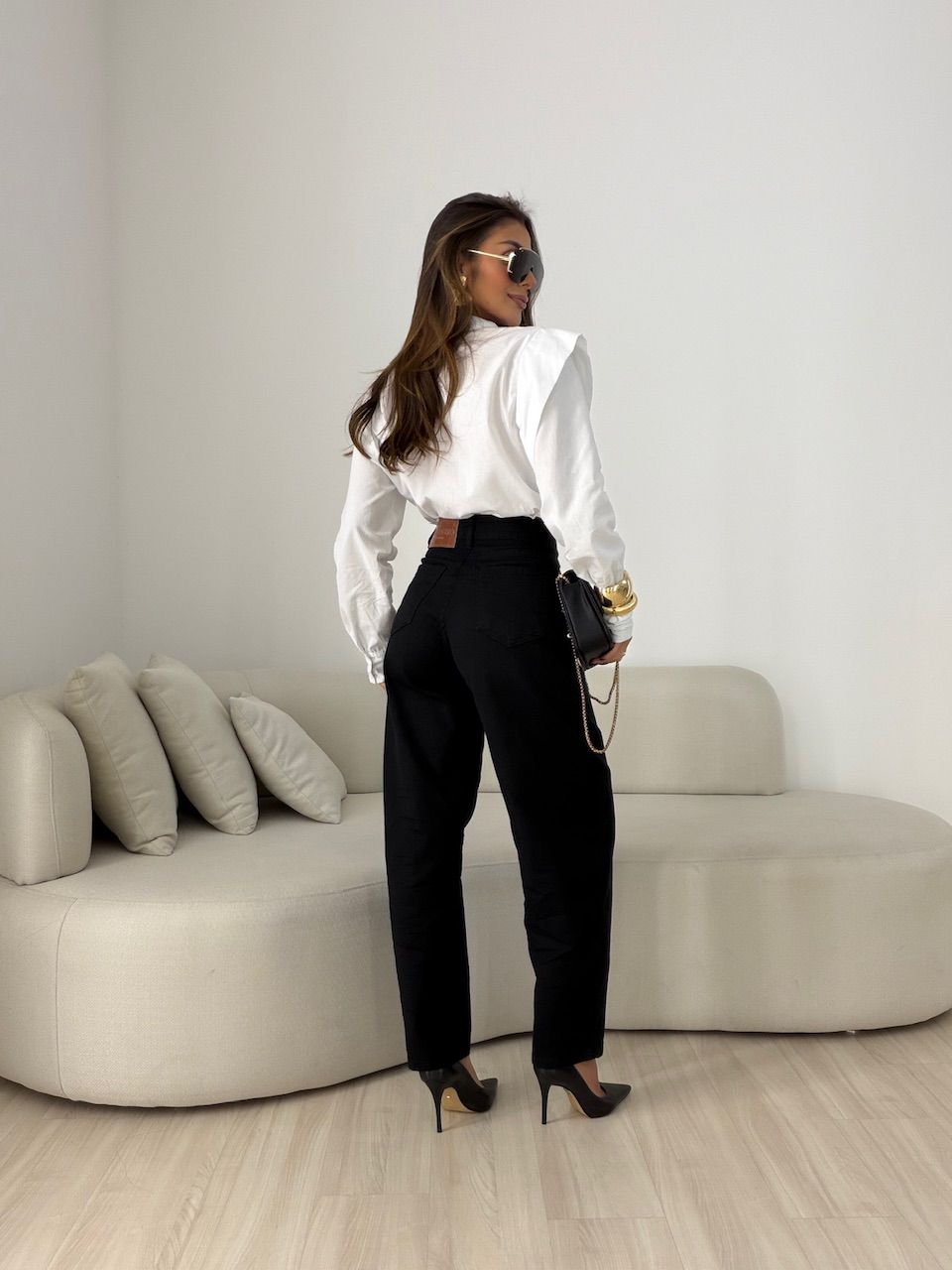 CALÇA GISELE BALLOON PRETA