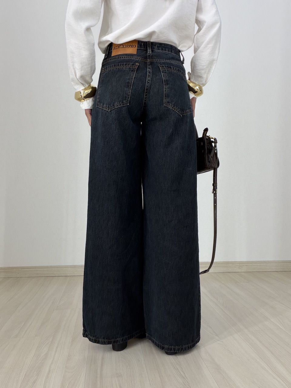 CALÇA MONIQUE WIDE LEG JEANS ESCURO