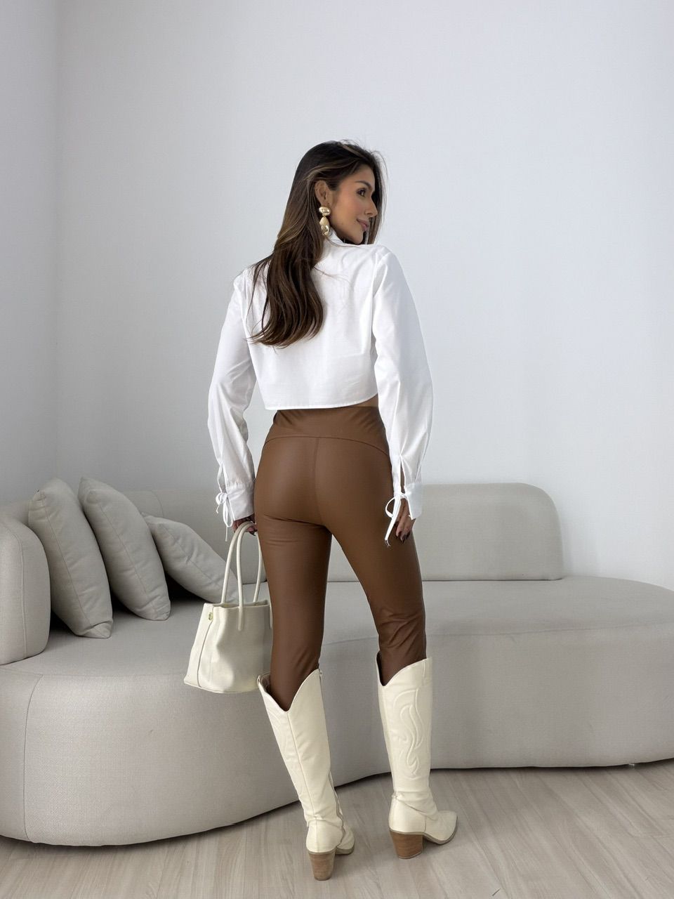 CALÇA TATIANA PU TERRA COTA 