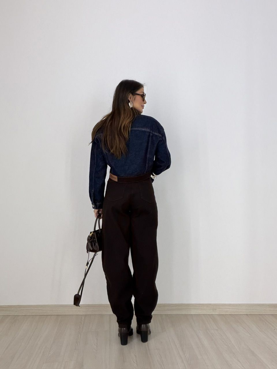 JAQUETA BIA BOLSOS JEANS ESCURO