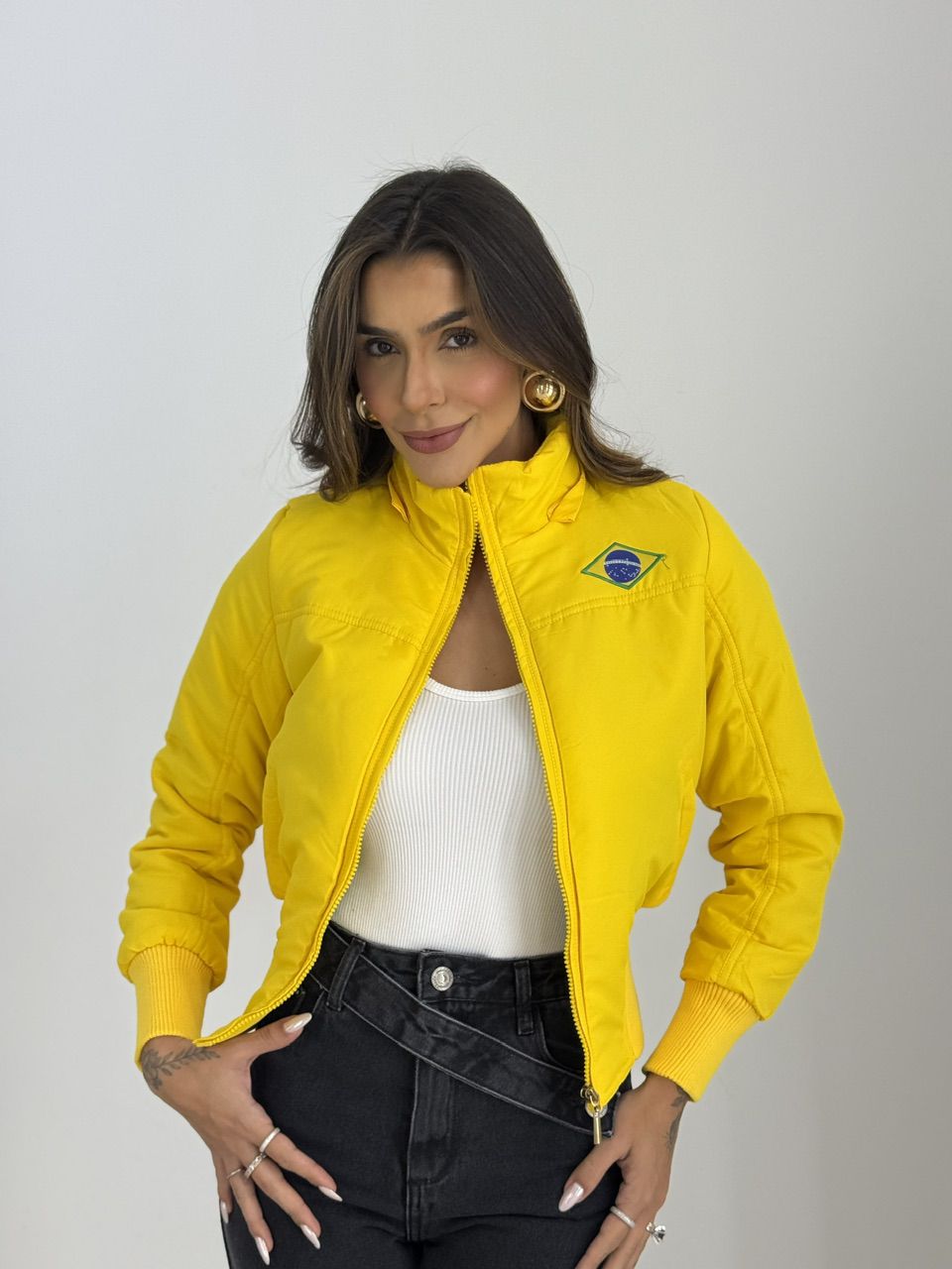 JAQUETA BRASIL 02 AMARELA