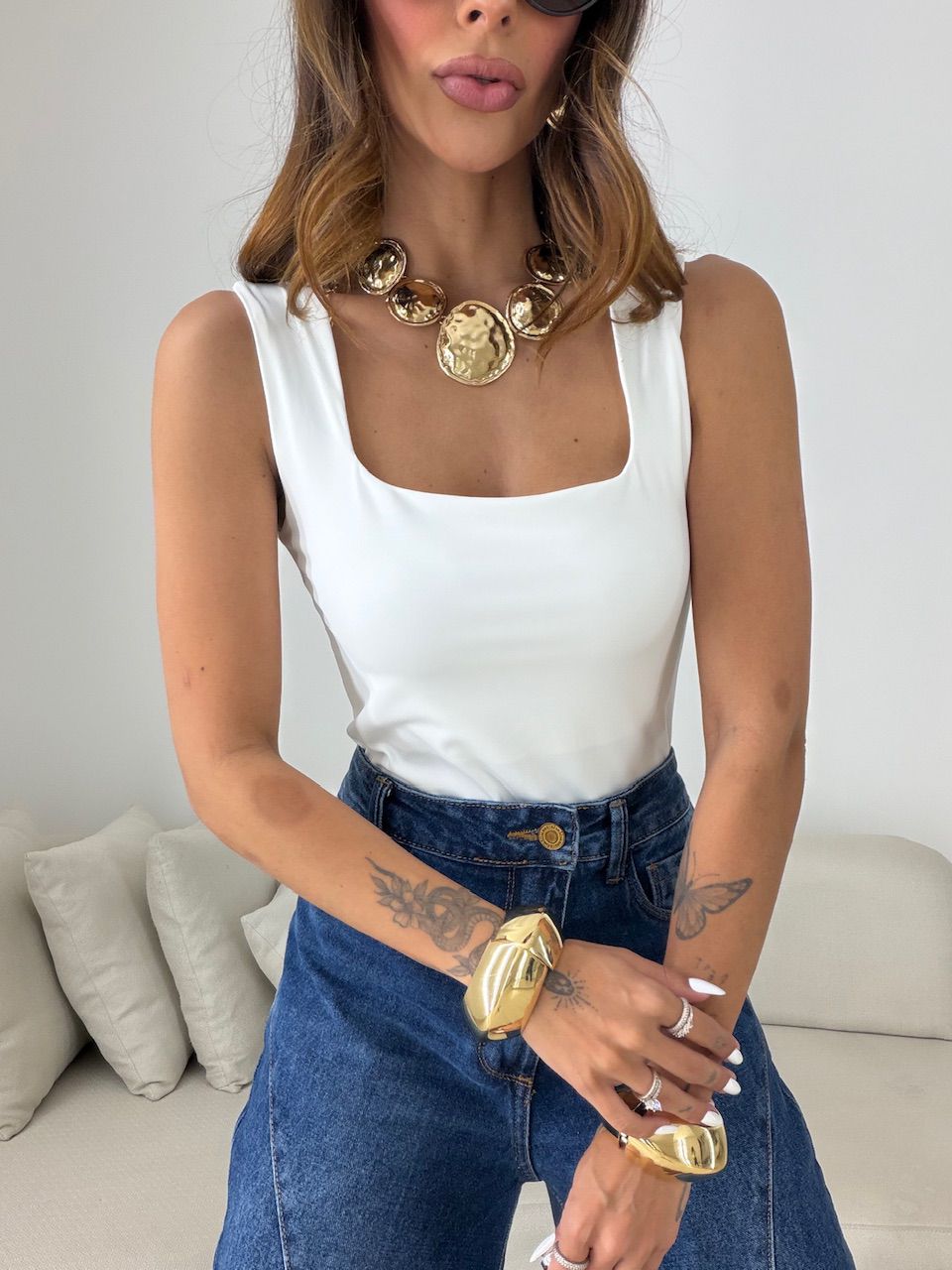 BODY ANA MÁRCIA DECOTE QUADRADO OFF