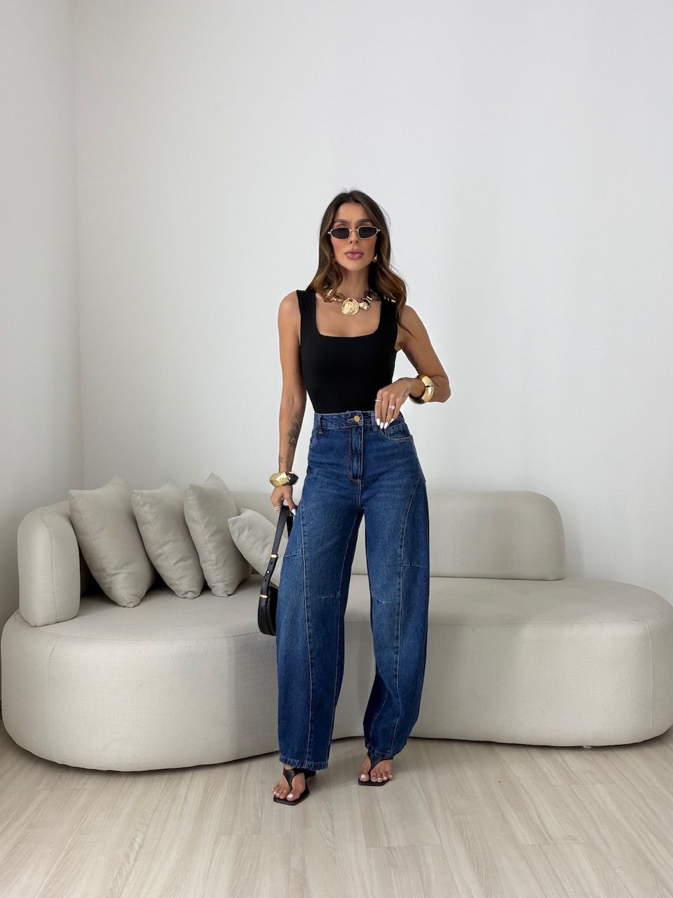 BODY ANA MÁRCIA DECOTE QUADRADO PRETO