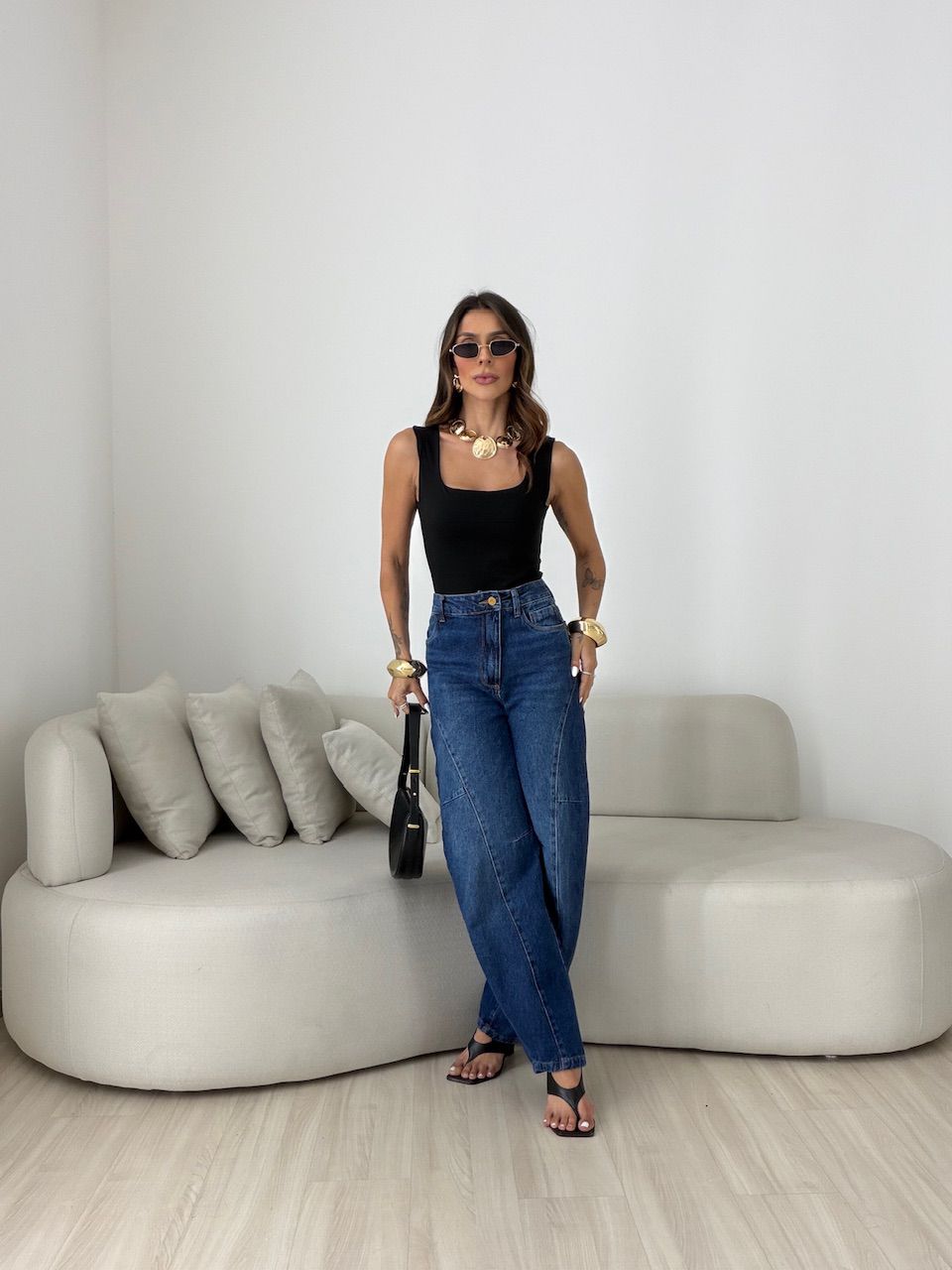 BODY ANA MÁRCIA DECOTE QUADRADO PRETO