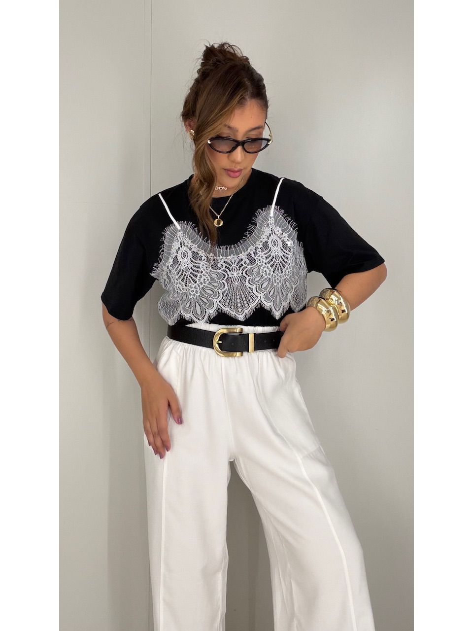 T-SHIRT FER RENDA PRETA - 0080640033 - CAROLLA FERRARO