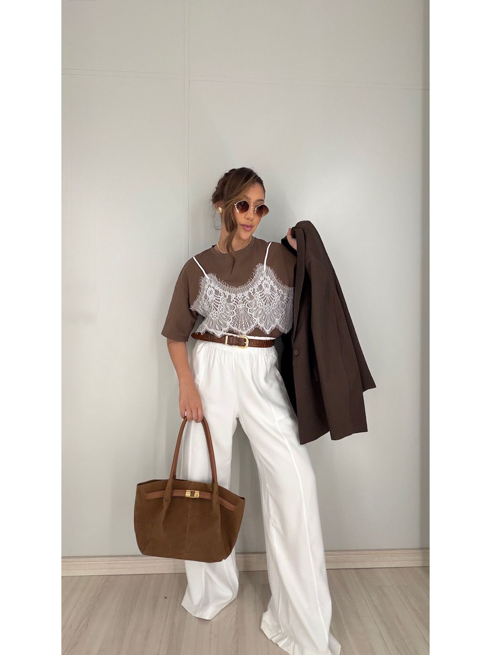 T-SHIRT FER RENDA MARROM