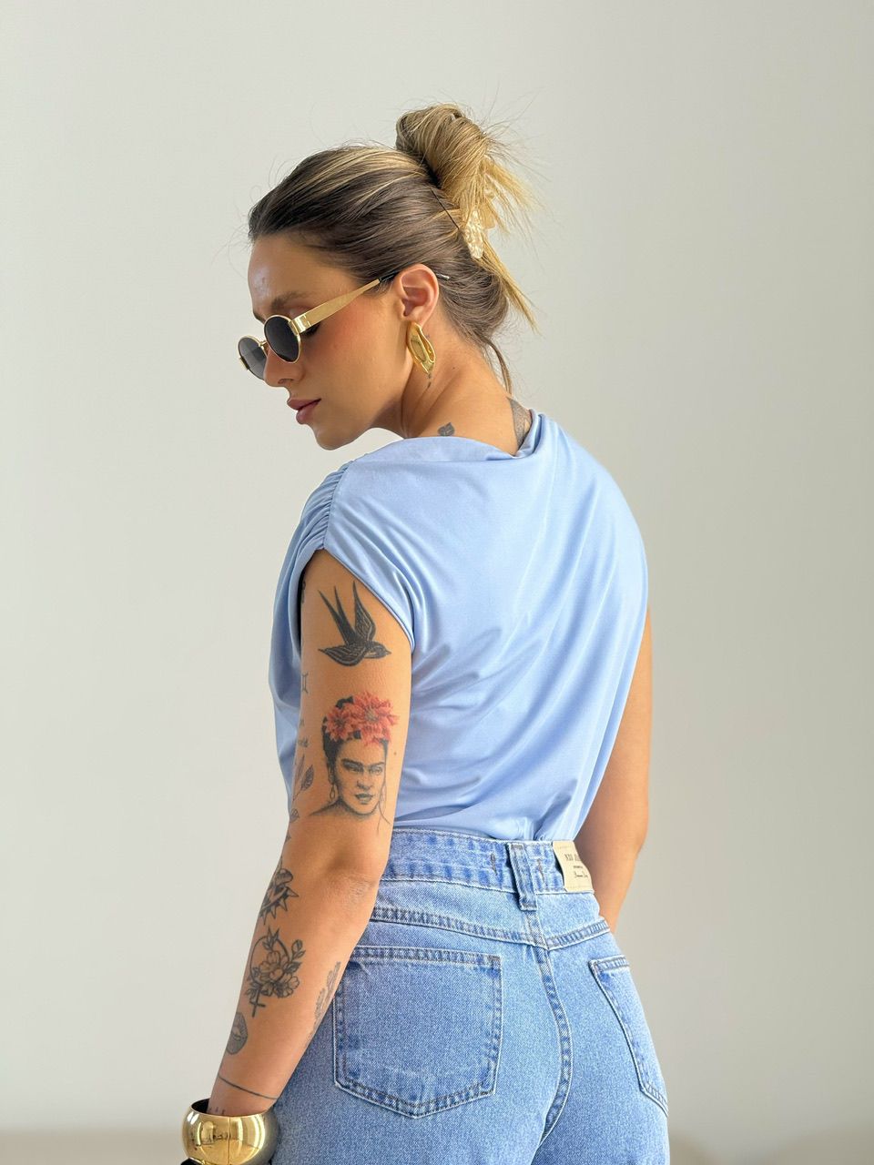 BLUSA TAINÁ METAL azul