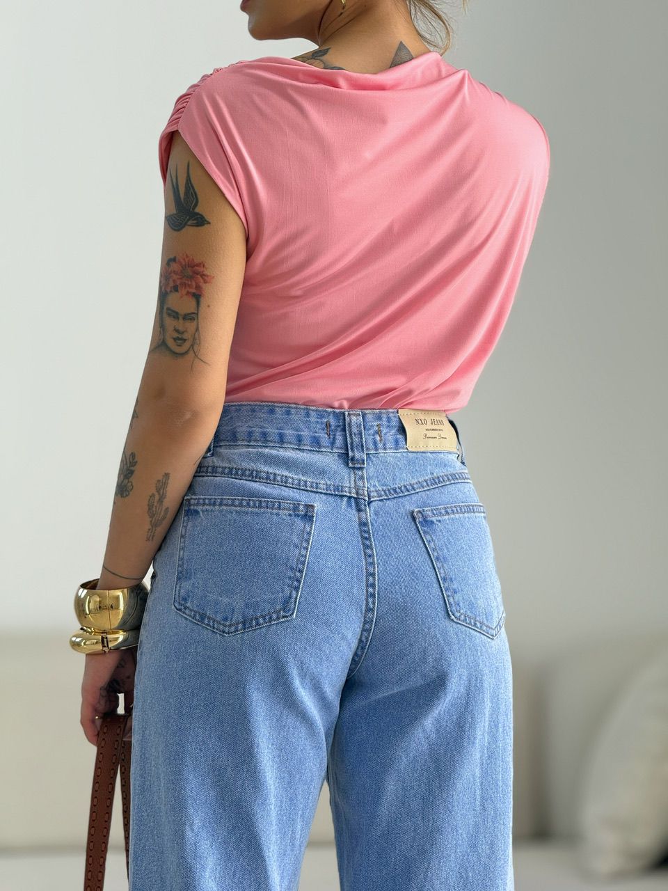 BLUSA TAINÁ METAL Rosa