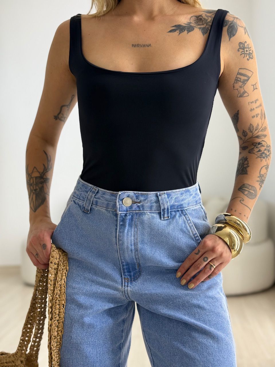 BODY JADE CF ALÇA PRETO