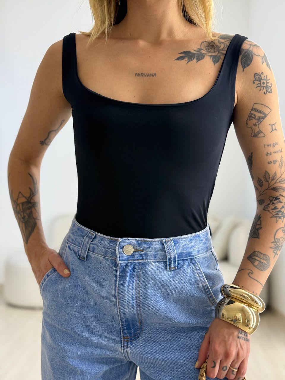 BODY JADE CF ALÇA PRETO