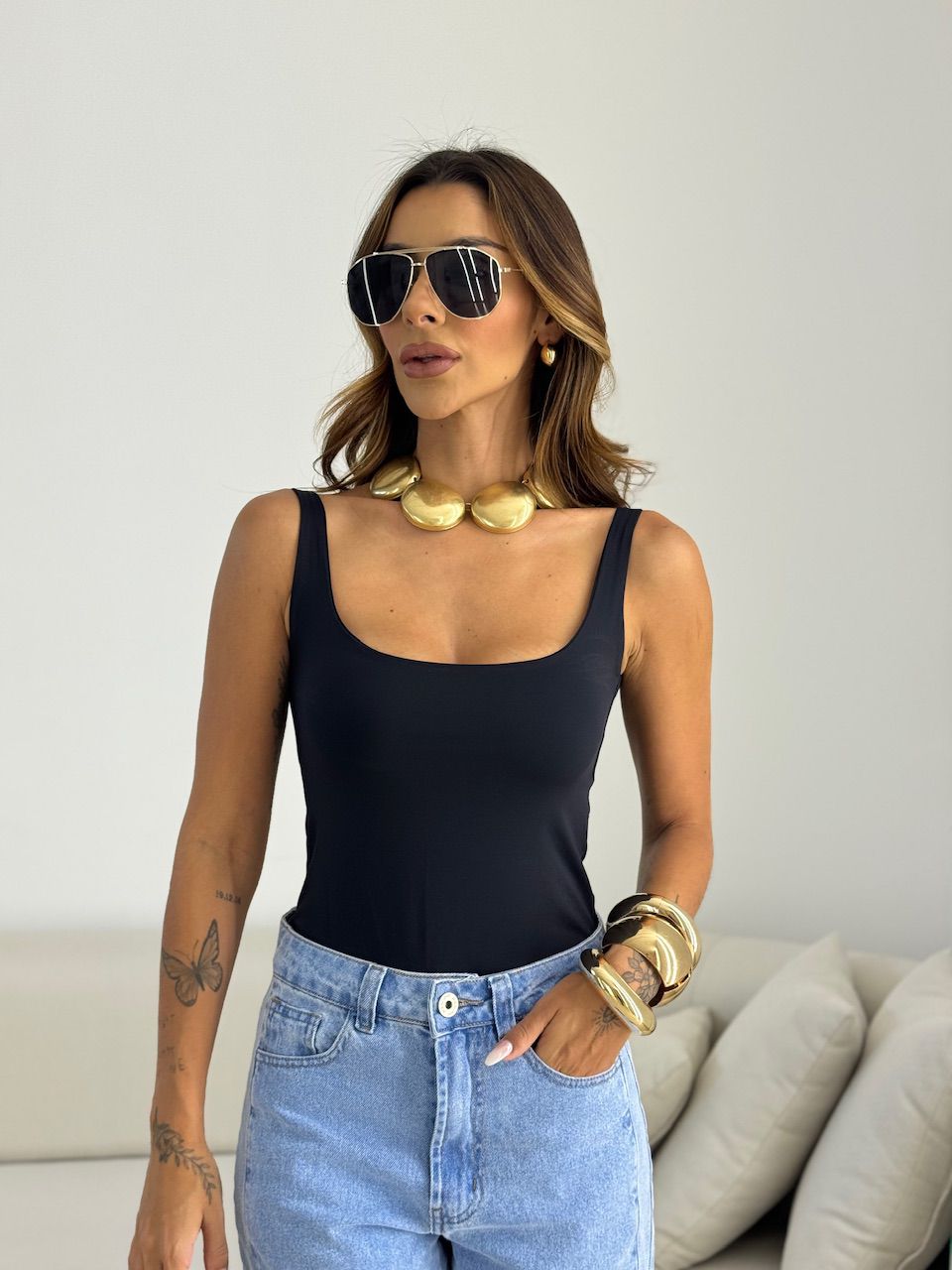 BODY JADE CF ALÇA PRETO
