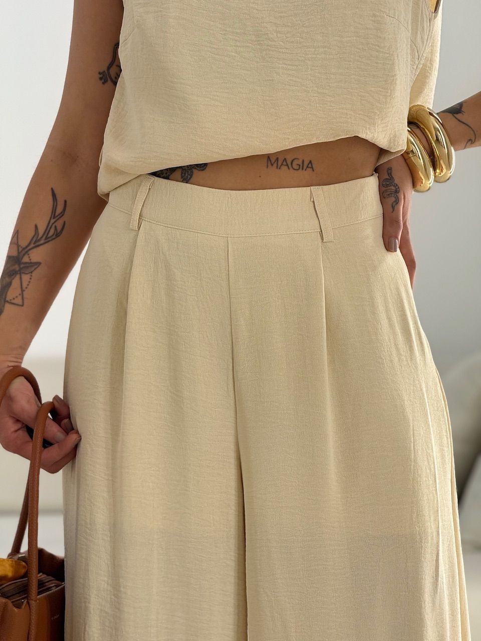 CONJUNTO VALEN CINTO FLOR AREIA