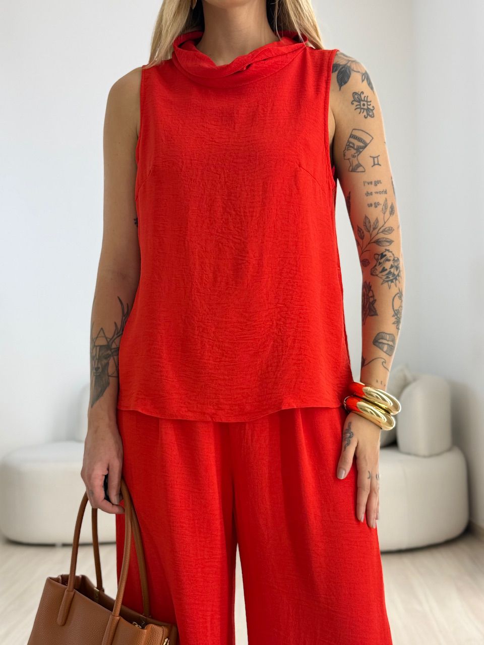 CONJUNTO VALEN CINTO FLOR VERMELHO