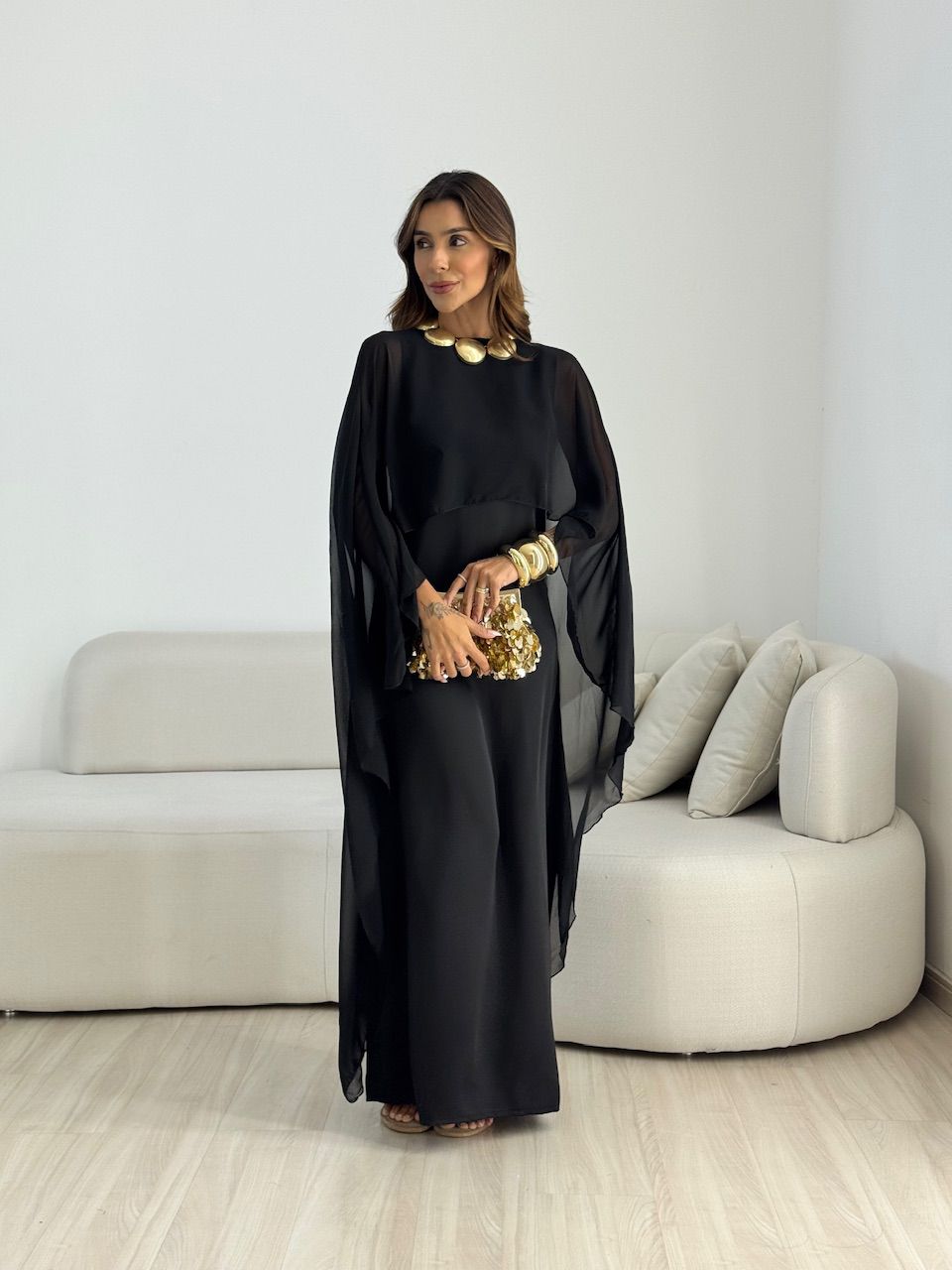 VESTIDO MARRIE ACETINADO PRETO - 0070020032 - CAROLLA FERRARO
