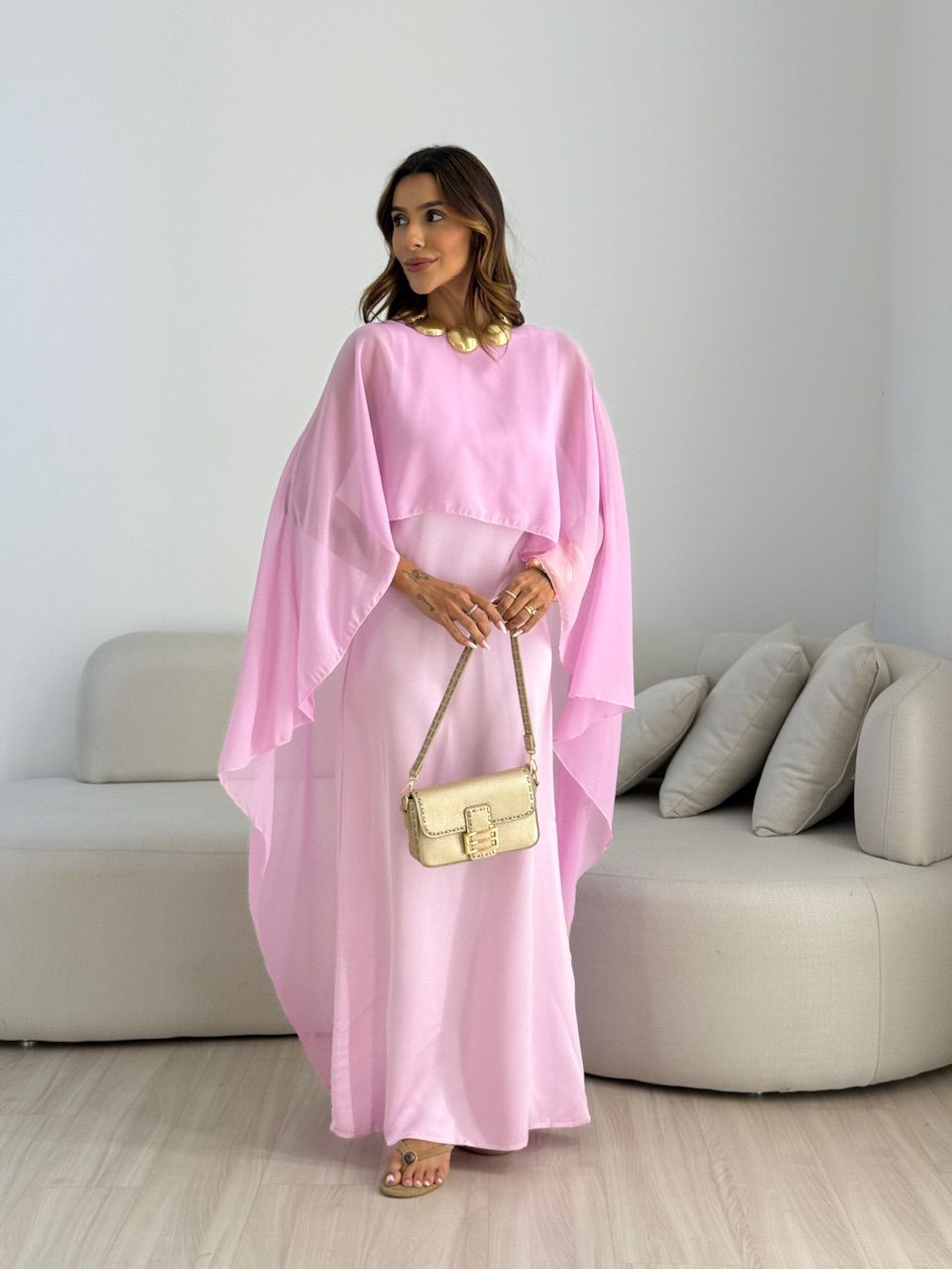 VESTIDO MARRIE ACETINADO ROSA