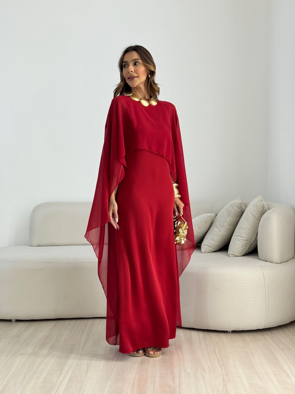 VESTIDO MARRIE ACETINADO VINHO
