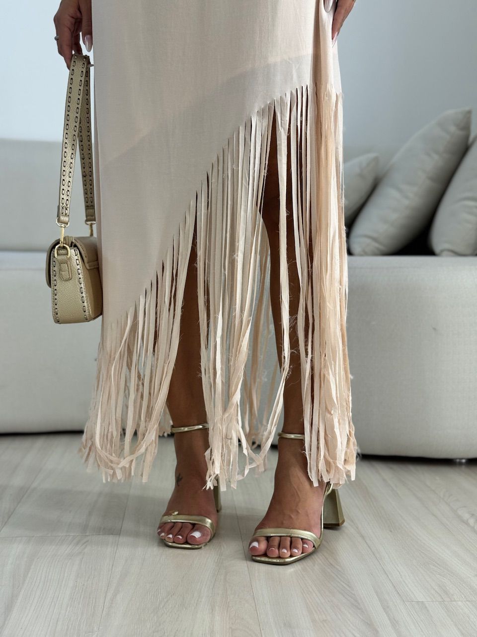 VESTIDO RAIANE FRANJAS ROSÊ