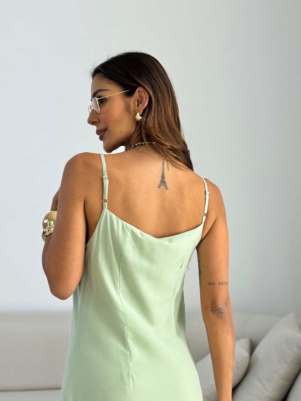VESTIDO RAIANE FRANJAS VERDE