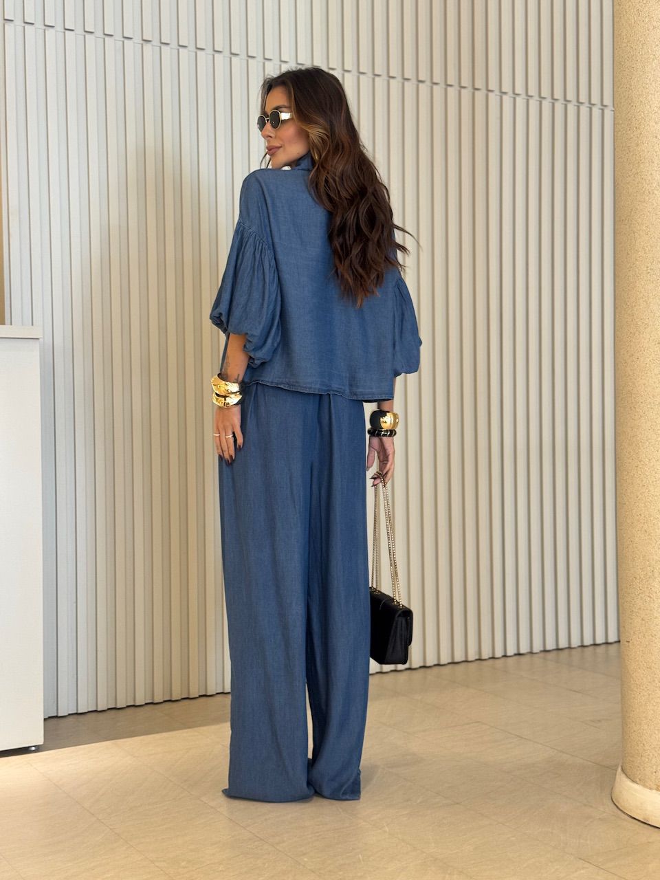 CALÇA VANDA PANTALONA JEANS ESCURO