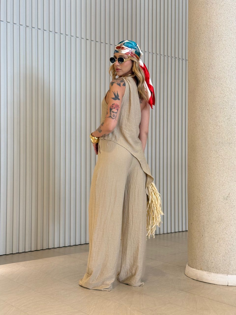 CONJUNTO MAGALI NULA MANGA CAQUI