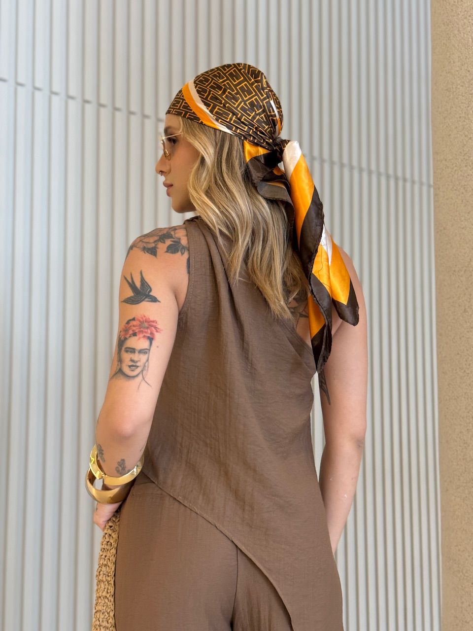 CONJUNTO MAGALI NULA MANGA MARROM