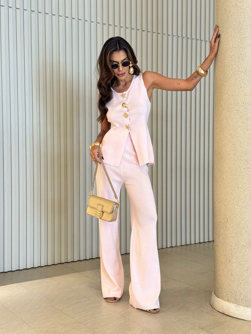 CONJUNTO RAISSA TRICOT BABY PINK