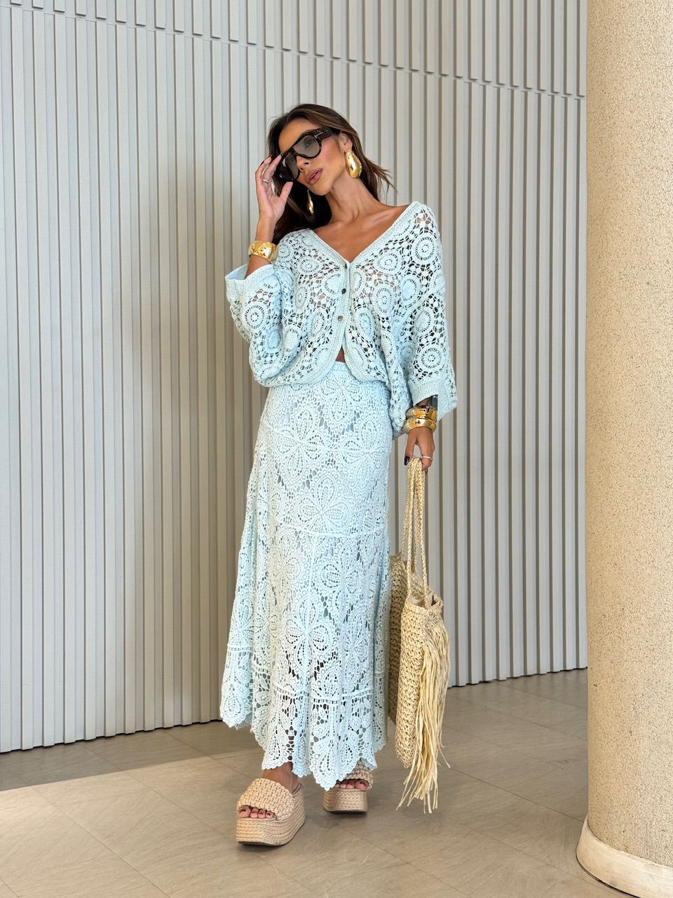 SAIA SERENA CROCHÊ BABY BLUE