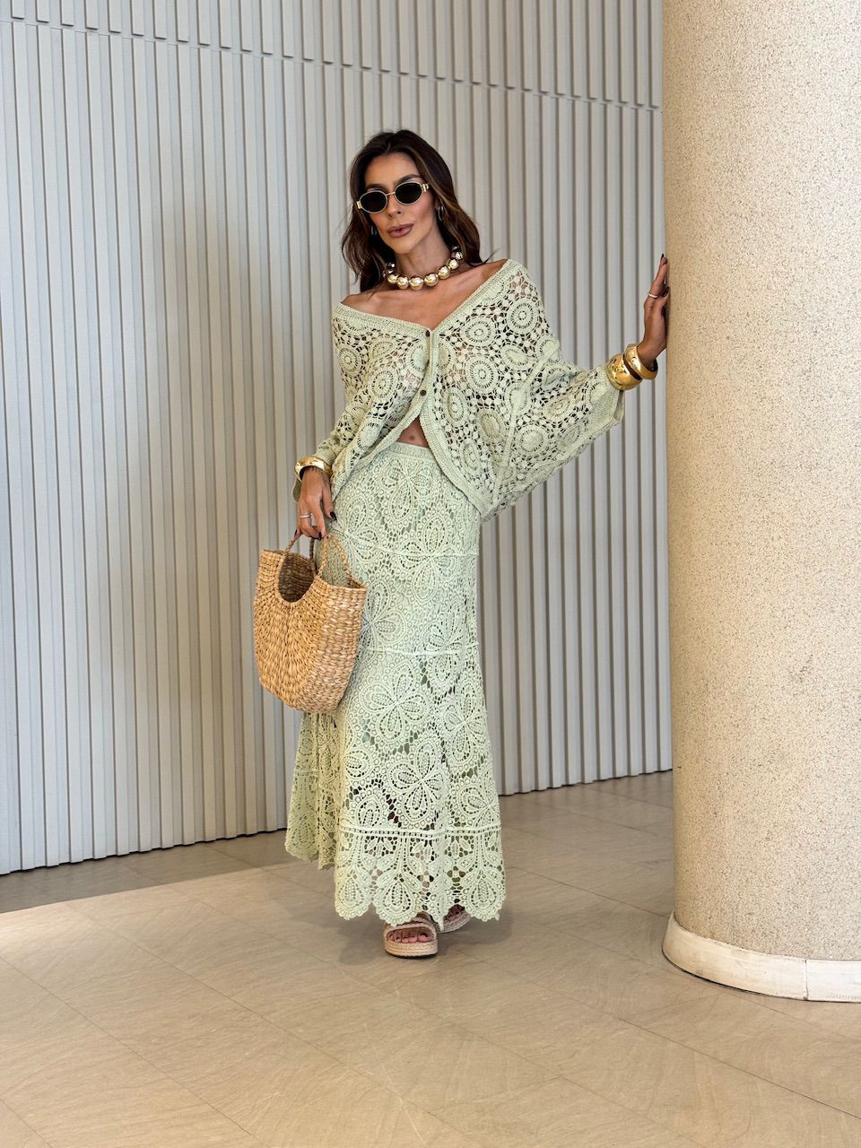 SAIA SERENA CROCHÊ VERDE