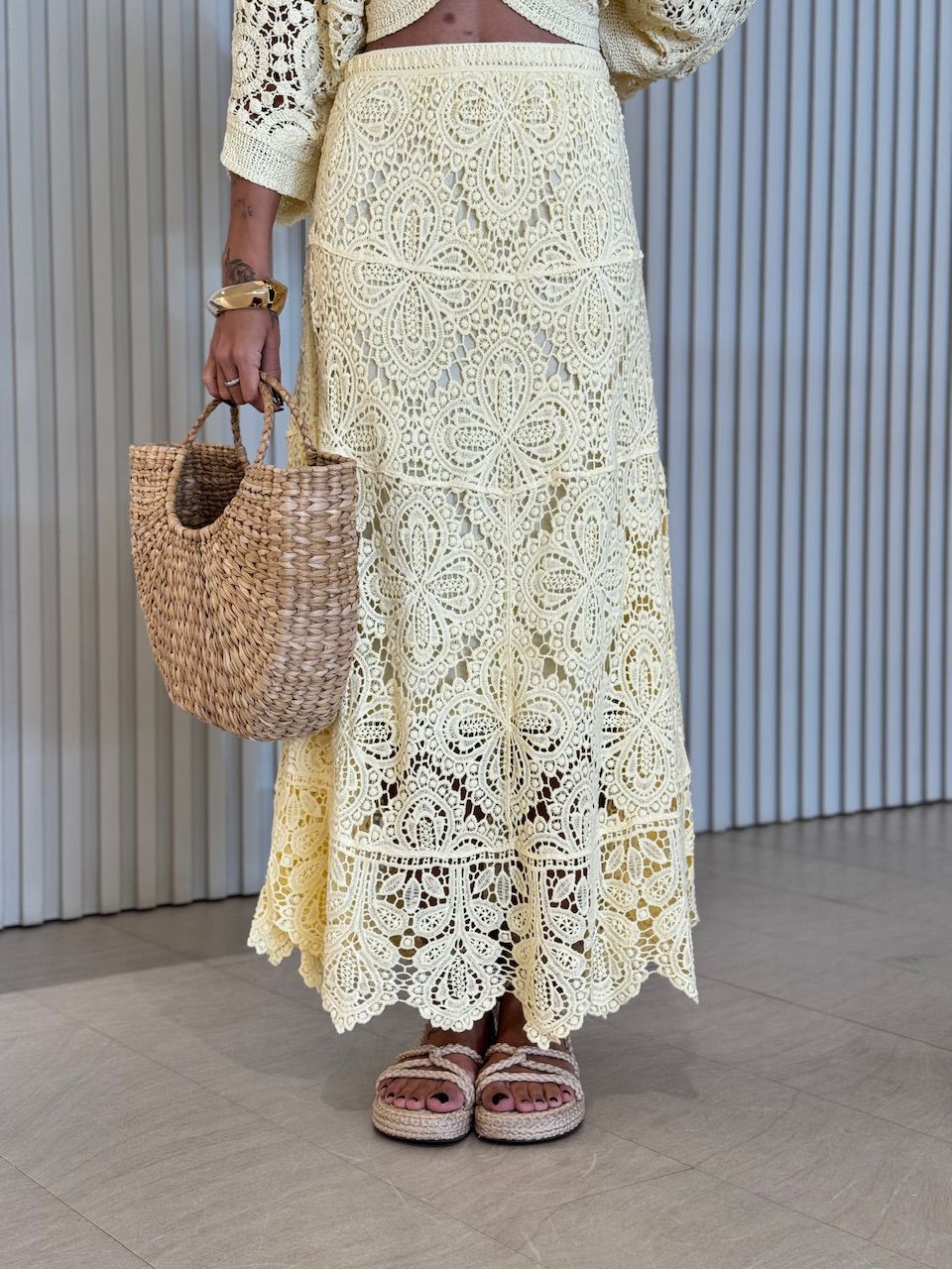 SAIA SERENA CROCHÊ YELLOW BUTTER - 0071820431 - CAROLLA FERRARO