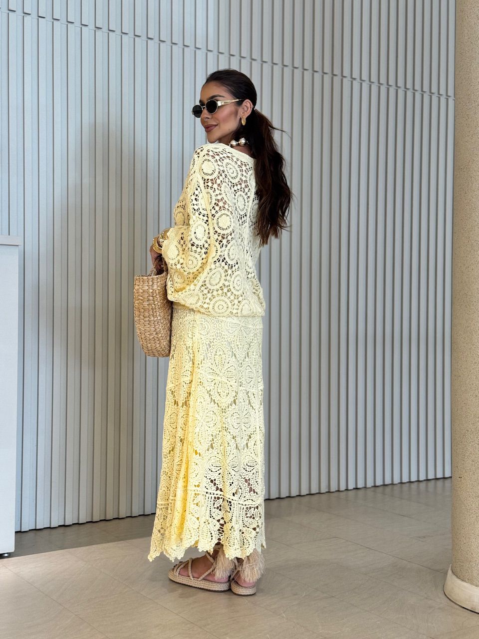 SAIA SERENA CROCHÊ YELLOW BUTTER